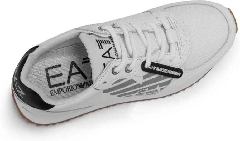 Emporio Armani EA7 Witte leren sneakers