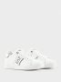 Emporio Armani EA7 Witte Leren Sneakers met Geperforeerd Bovenwerk en Contrastdetails White Heren - Thumbnail 2