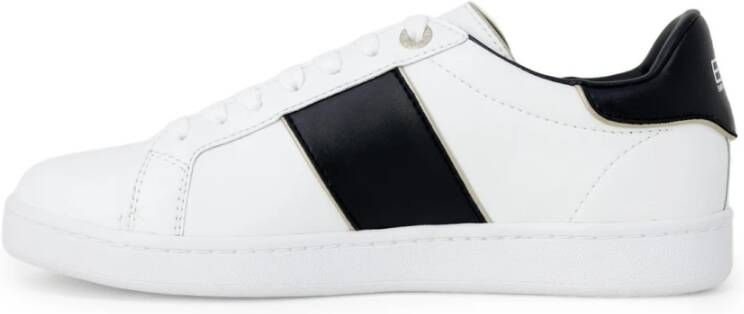 Emporio Armani EA7 Witte Leren Vetersneakers White Heren