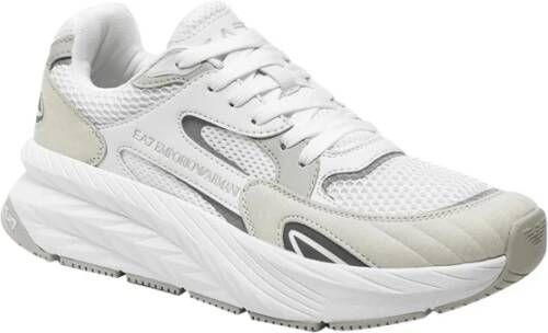 Emporio Armani EA7 Witte Minimalistische Sneakers Multicolor Heren