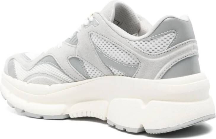 Emporio Armani EA7 Witte Sneakers Dikke Rubberen Zool Logo