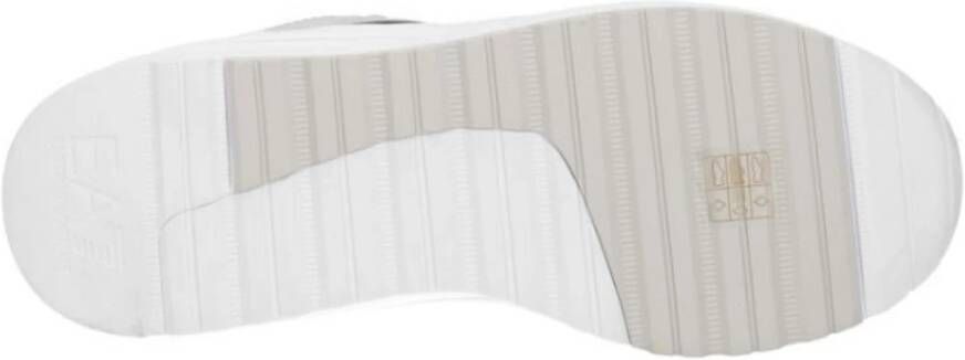 Emporio Armani EA7 Witte Sneakers met Contrastinzetten