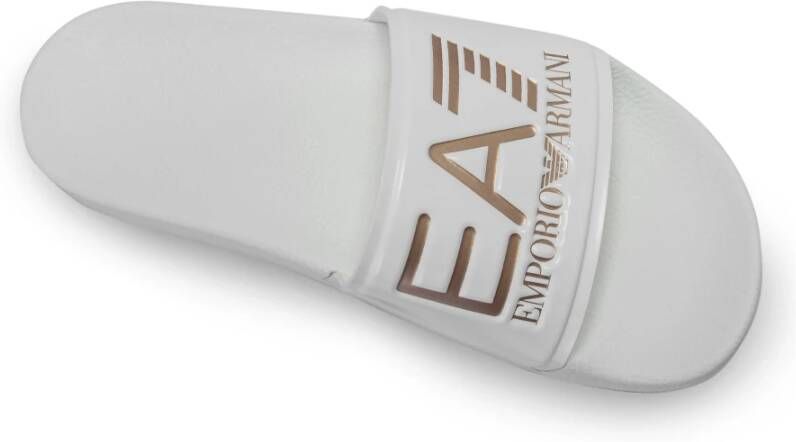 Emporio Armani EA7 Witte Unisex Slides Xcp001-Xcc22-M632 White Dames