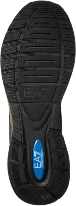 Emporio Armani EA7 Zwart Goud Sneaker Crusher Mesh Nylon Black Heren