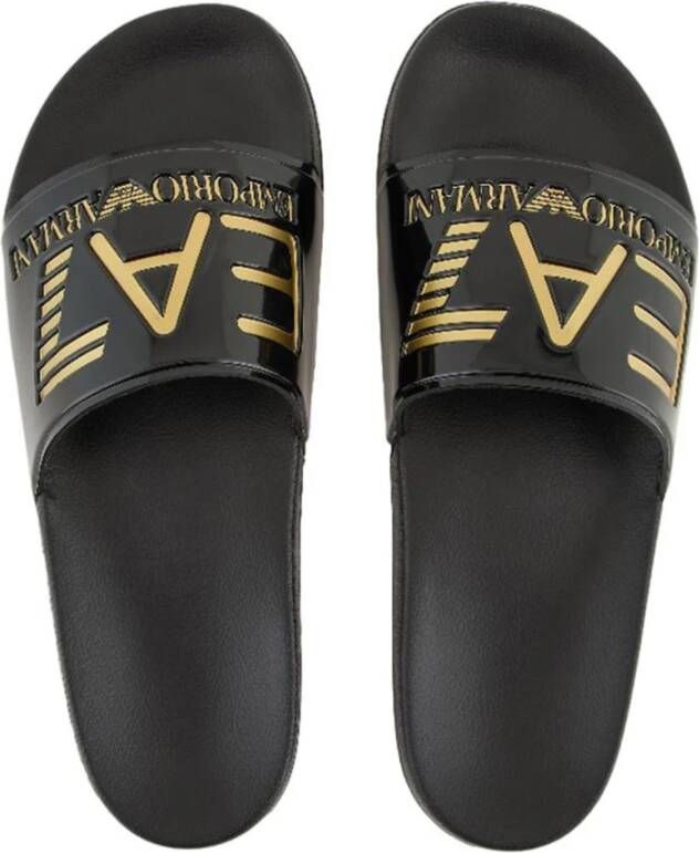 Emporio Armani EA7 Zwarte Casual Synthetische Herensandalen