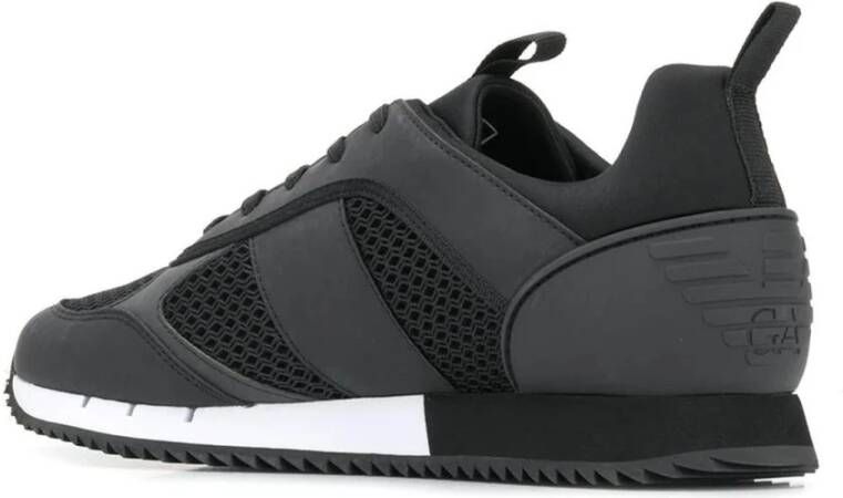 Emporio Armani EA7 Zwarte Cordura Sneakers voor Volwassenen Zwart Heren