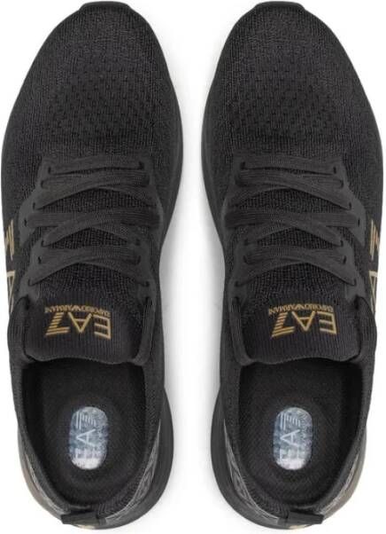 Emporio Armani EA7 Zwarte hardloopsneakers voor heren Black Heren