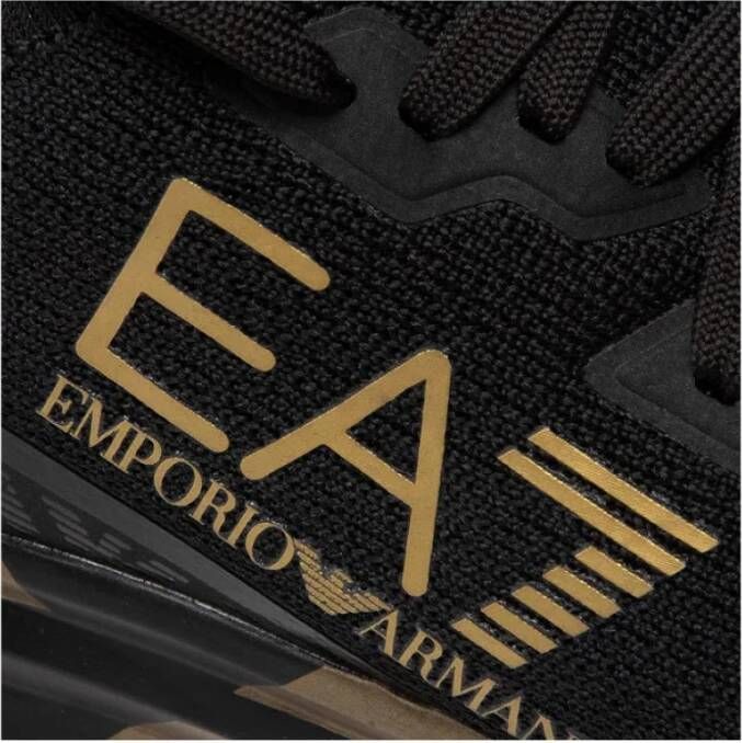 Emporio Armani EA7 Zwarte hardloopsneakers voor heren Black Heren