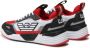 Emporio Armani EA7 Zwarte Heren Sneakers met Rode en Witte Inzetstukken Black Heren - Thumbnail 2