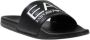 Ea7 Emporio Ar i Teenslippers Visibility Logo Slides Black White - Thumbnail 6