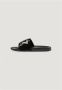 Ea7 Emporio Armani Teenslippers Visibility Logo Slides Shiny Black Gold - Thumbnail 7