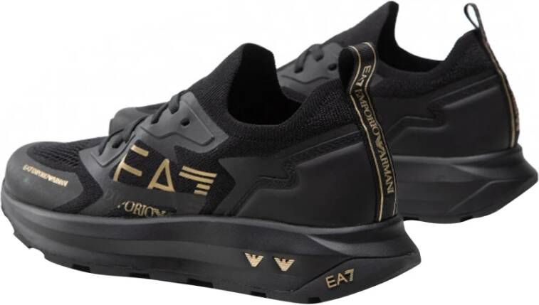 Emporio Armani EA7 Zwarte Sneakers met 3 cm Zool Maatgids Zwart Heren