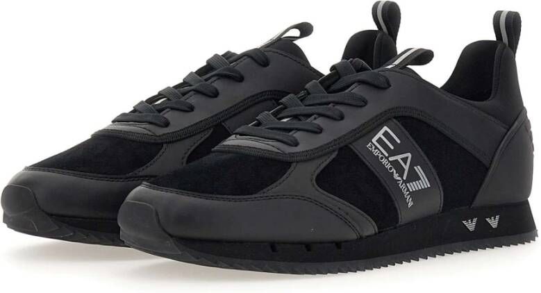 Emporio Armani EA7 Zwarte Sneakers voor Heren Zwart Heren
