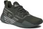 Emporio Armani EA7 Zwarte sportieve sneakers met rubberen zool Black Heren - Thumbnail 10