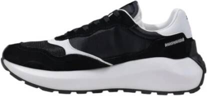 Emporio Armani EA7 Zwarte Veterschoenen voor Mannen Black Heren