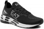Emporio Armani EA7 Zwarte Witte Mesh Sneaker Trainingschoenen Black Dames - Thumbnail 15