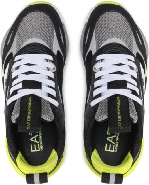 Emporio Armani EA7 Zwarte Zilveren Haai Sneakers