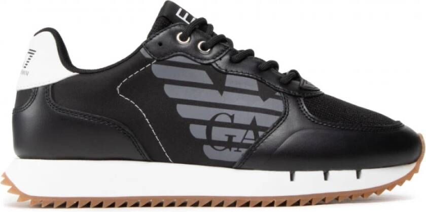 Emporio Armani EA7 Zwart Wit Unisex Sneaker Training Zwart Heren