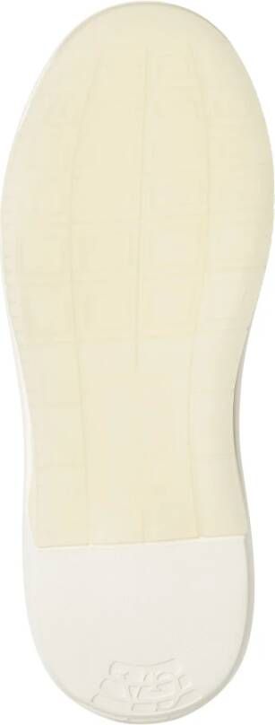 Emporio Armani Eenvoudige Vetersneakers White Heren