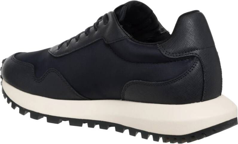 Emporio Armani Effen Vetersneakers Blue Heren