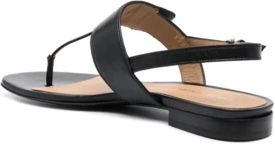 Emporio Armani Flat Sandals Black Dames