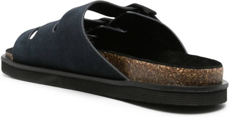 Emporio Armani Casual Grijze Leren Sandalen Gray Heren