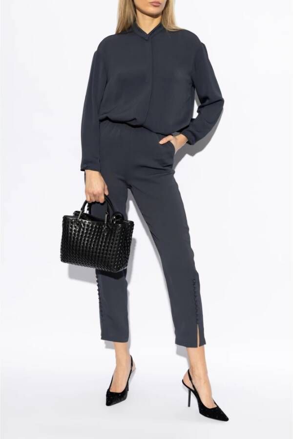Emporio Armani Fluwelen schoenen met hak Black Dames
