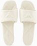 Emporio Armani Gewatteerde leren adelaar sandalen Beige Dames - Thumbnail 13