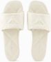 Emporio Armani Gewatteerde leren adelaar sandalen Beige Dames - Thumbnail 9