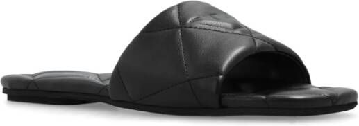 Emporio Armani Gewatteerde slippers Black Dames