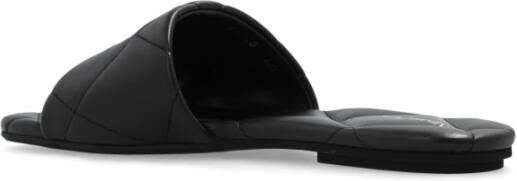 Emporio Armani Gewatteerde slippers Black Dames