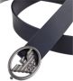 Emporio Ar i Gladde Blauwe Leren Riem met Metalen Adelaar Plaque - Thumbnail 2