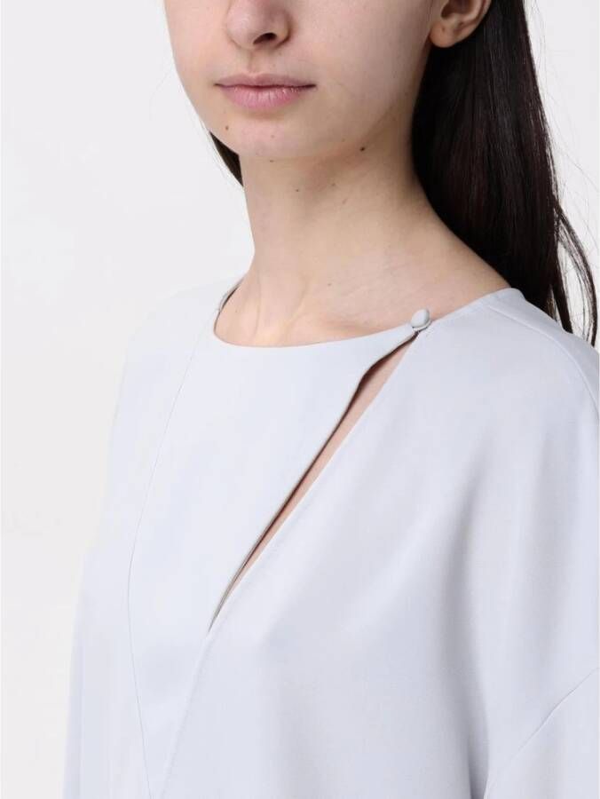 Emporio Armani Grijze Boothals Top Stijlvol