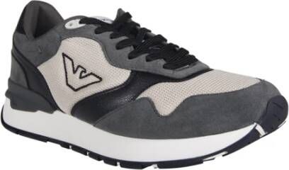 Emporio Armani Groen Ivoor Zwart Sneaker Multicolor Heren