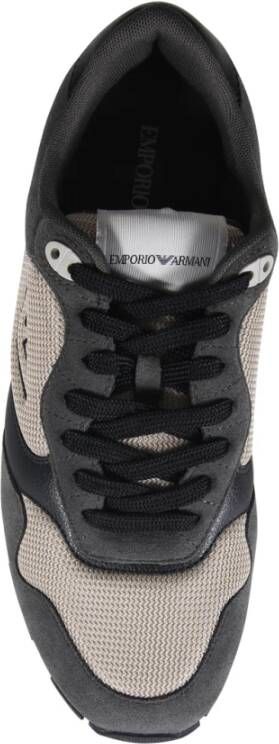 Emporio Armani Groen Ivoor Zwart Sneaker Multicolor Heren