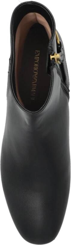 Emporio Armani Leren enkellaarzen met hakken