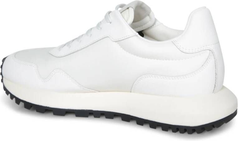 Emporio Armani Leren Nylon Runner Sneakers White Heren