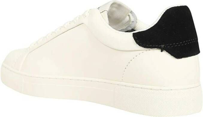 Emporio Armani Leren Sneakers & Sports Off White+Black Beige Heren