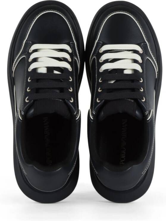 Emporio Armani Leren Sneakers met Logoprint