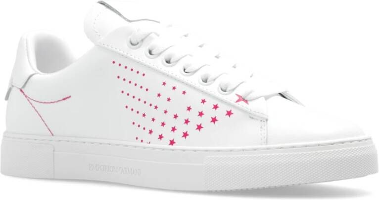 Emporio Armani Leren sneakers Wit Dames