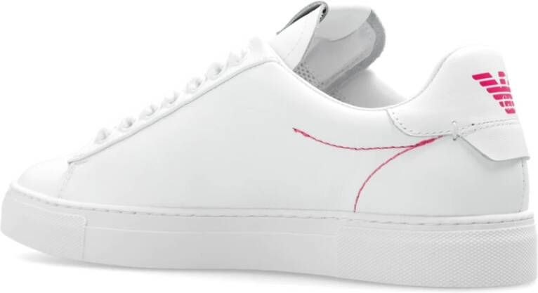 Emporio Armani Leren sneakers Wit Dames