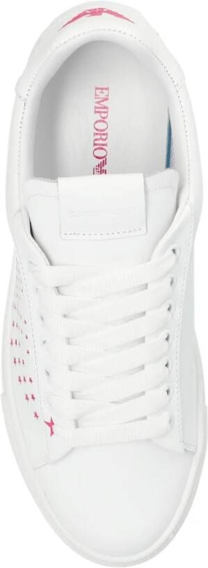 Emporio Armani Leren sneakers Wit Dames