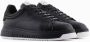 Emporio Armani Leren Vetersneakers met Rubberen Logo Black Heren - Thumbnail 7