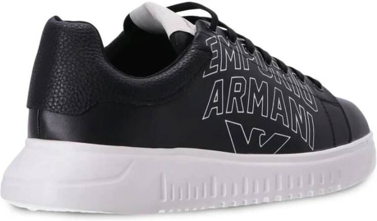 Emporio Armani logo-print low-top sneakers Zwart Heren