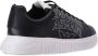 Emporio Armani Jet Black Logo-Print Sneakers Black Heren - Thumbnail 3