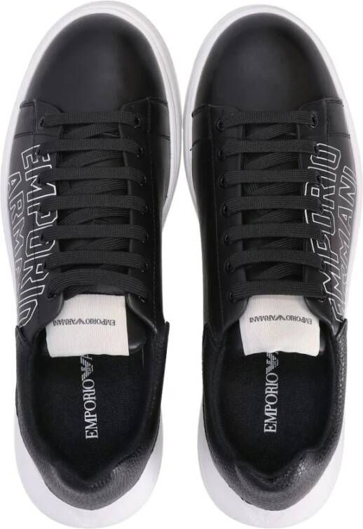 Emporio Armani logo-print low-top sneakers Zwart Heren