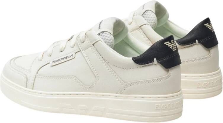 Emporio Armani Martellata Sneakers met Aquila Motif