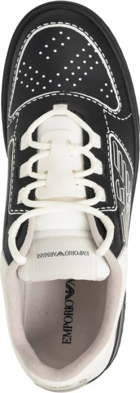 Emporio Armani Multicolor Vetersluiting Sneakers Black Heren