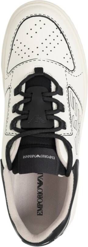 Emporio Armani Multicolor Vetersluiting Sneakers White Heren