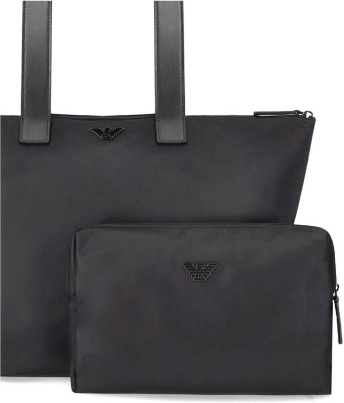 Emporio Armani Nylon Winkelmandje met Adelaarslogo